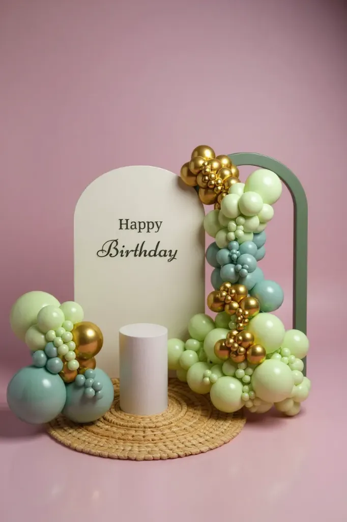 Sage Celebration Birthday Backdrop Package